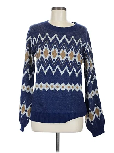Pre-owned Savanna Jane Pullover Sweater In Blue