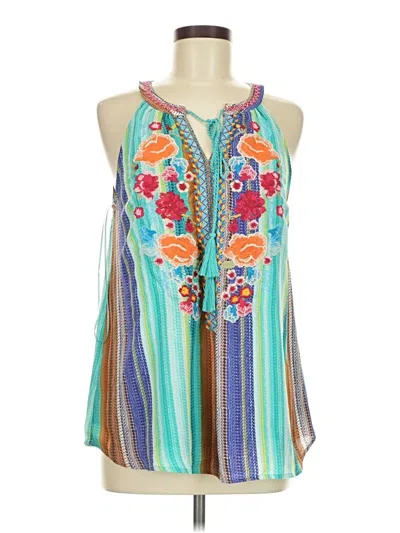 Pre-owned Savanna Jane Sleeveless Blouse In Green