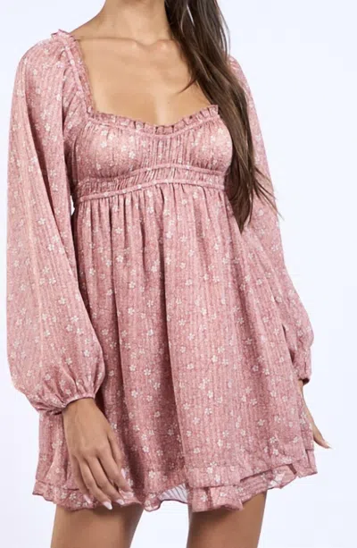 Savannah Boutique Floral Long Sleeve Dress In Hey Shawty