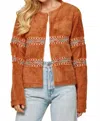 Savannah Jane Harley Sherpa Jacket In Rust In Brown