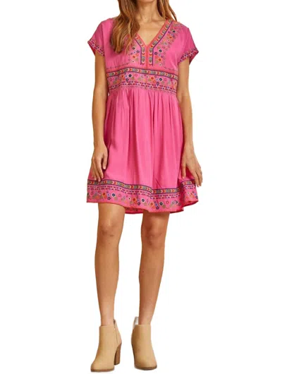 Savannah Jane Nikki Dress In Hot Pink