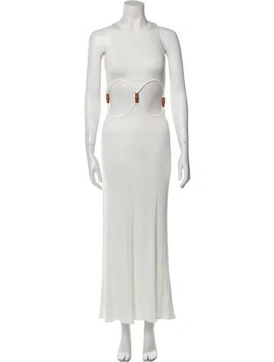 Pre-owned Savannah Morrow The Label Bamboo Long Dress W/ Tags In Neutral