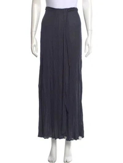 Pre-owned Savannah Morrow The Label Bamboo Long Skirt In Blue