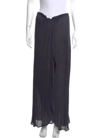 Pre-owned Savannah Morrow The Label Bamboo Midi Length Skirt In Blue