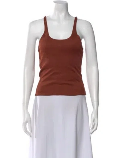 Pre-owned Savannah Morrow The Label Bamboo Scoop Neck Top W/ Tags In Multi