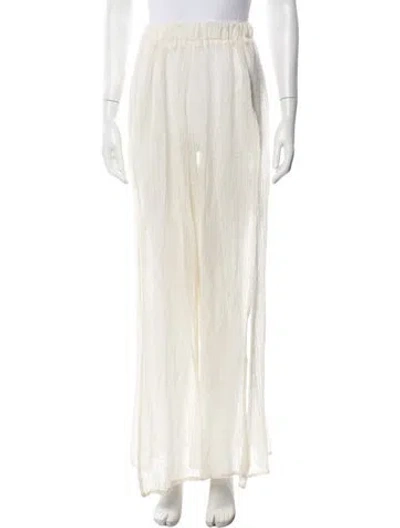 Pre-owned Savannah Morrow The Label Linen Wide Leg Pants In Neutrals