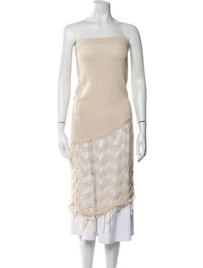 Pre-owned Savannah Morrow The Label Midi Length Skirt In Neutral