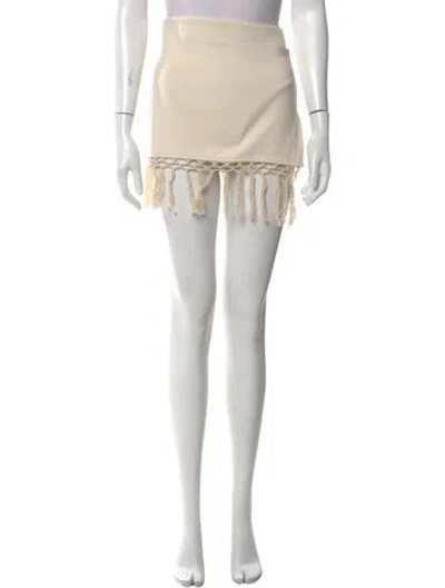 Pre-owned Savannah Morrow The Label Mini Skirt In Neutral