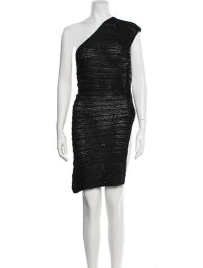 Pre-owned Savannah Morrow The Label One-shoulder Sleeveless Top In Black