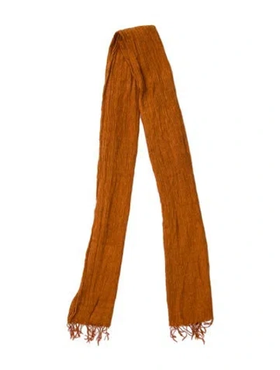 Pre-owned Savannah Morrow The Label Scarf In Orange