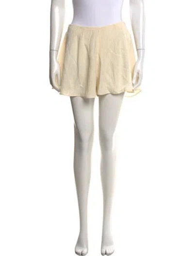 Pre-owned Savannah Morrow The Label Silk Mini Shorts In Neutral
