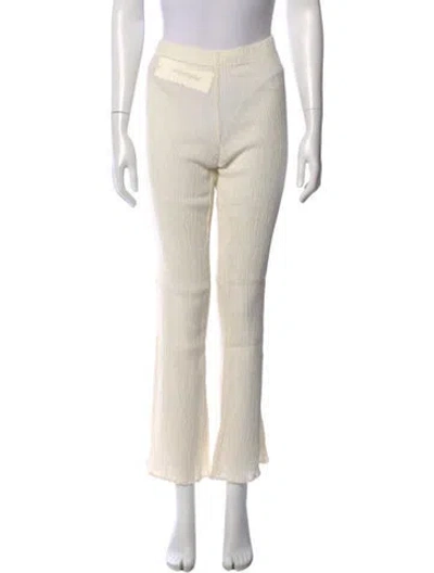 Pre-owned Savannah Morrow The Label Straight Leg Pants In Neutral