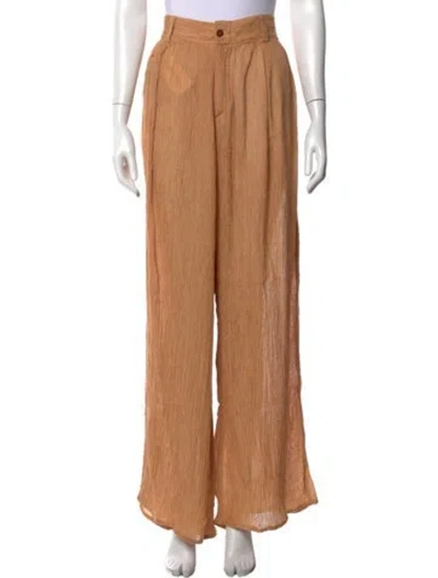 Pre-owned Savannah Morrow The Label Wide Leg Pants In Brown