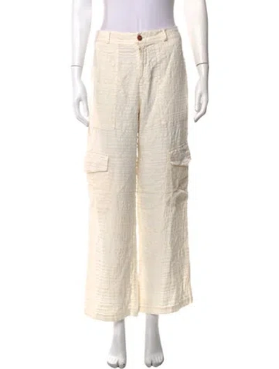Pre-owned Savannah Morrow The Label Wide Leg Pants In Neutrals