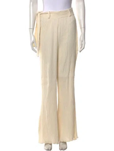 Pre-owned Savannah Morrow The Label Wide Leg Pants In White