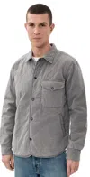 Save Khaki Flight Quilted Shirt Jacket Mocha In Gray