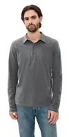 Save Khaki Long Sleeve Polo Black In Gold