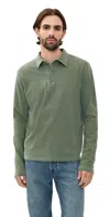 Save Khaki Long Sleeve Polo Lichen In Green