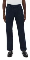 Save Khaki Pleated Chinos Navy In Blue