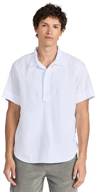 Save Khaki Short Sleeve Pop-over Polo White
