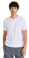 Save Khaki Short Sleeve Supima Henley White In White