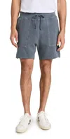Save Khaki Twillback Terry Utility Sweat Shorts Navy In Navy