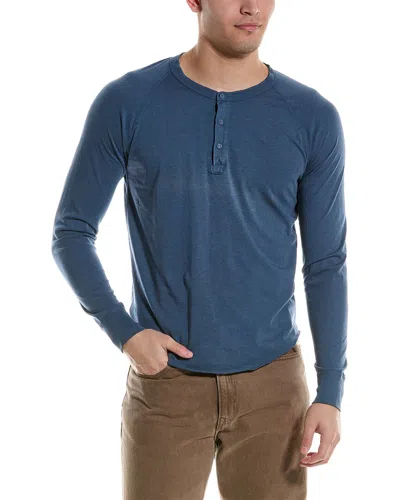 Save Khaki United Henley Shirt In Blue