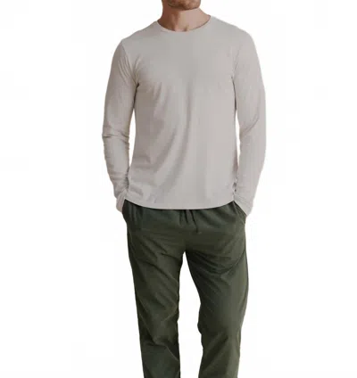 Save Khaki United Long Sleeve Supima Jersey Tee In Ash In Neutral
