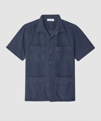 Save Khaki United Men's Cord Work Shirt In Marine In Blue