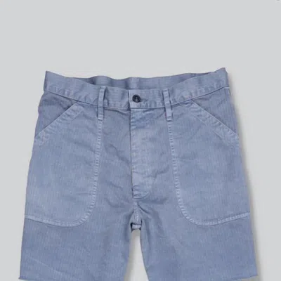 Save Khaki United Men's Herringbone Naval Short In Air Force In Blue