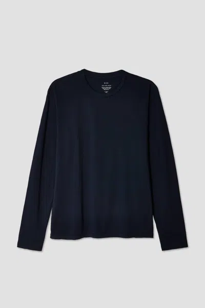 Save Khaki United Men's Long Sleeve Supima Jersey Tee In Navy In Blue