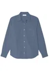 Save Khaki United Men's Poplin Standard Shirt In Wave In Blue