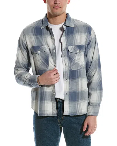 Save Khaki United Ombre Plaid Overshirt In Blue