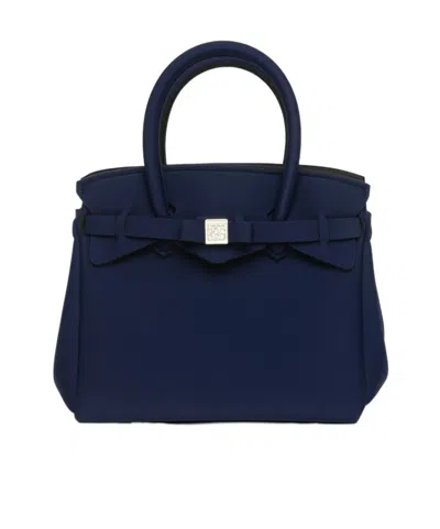 Save My Bag Logo Handbag In Black