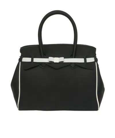 Save My Bag Miss Plus Olympics Contrast Handbag In Black