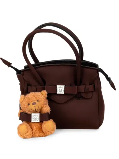 Save My Bag Miss Teddy-charm Tote Bag In Brown