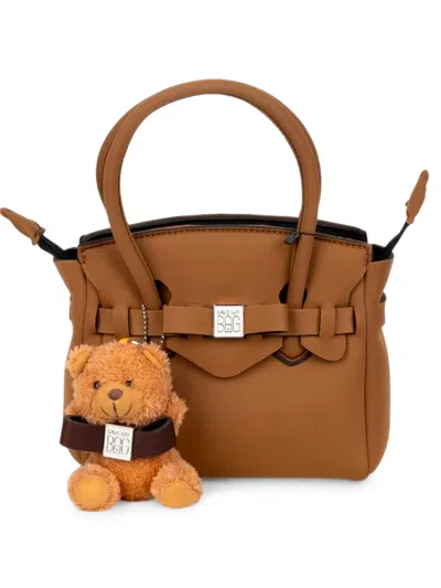 Save My Bag Miss Teddy-charm Tote Bag In Brown