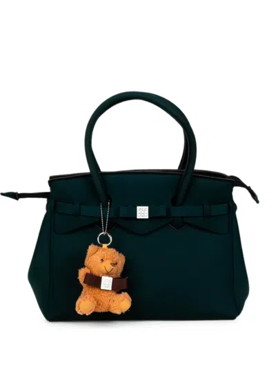 Save My Bag Miss Teddy-charm Tote Bag In Purple