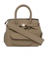 Save My Bag Petite Jumbo Logo Diagonal Backpack In Brown