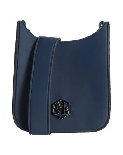 Save My Bag Woman Cross-body Bag Navy Size - Recycled Polyamide, Elastane In Navy Blue