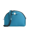 Save My Bag Woman Cross-body Bag Turquoise Size - Peek (polyether - Ether - Ketone), Polyamide, Elas In Blue