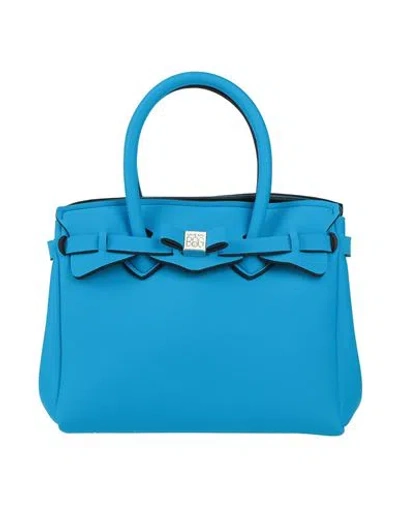 Save My Bag Woman Handbag Azure Size - Peek (polyether - Ether - Ketone), Polyamide, Elastane In Blue