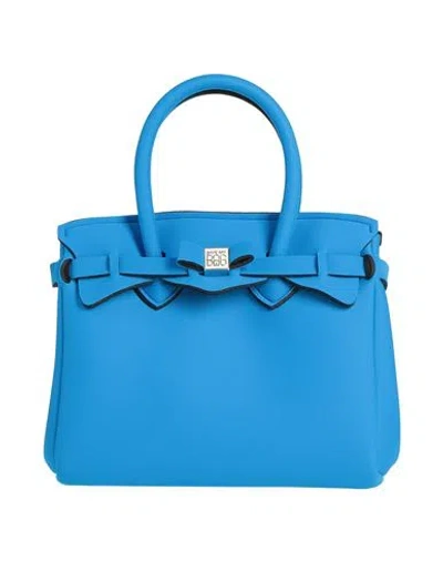 Save My Bag Woman Handbag Azure Size - Polyamide, Elastane