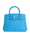 Save My Bag Woman Handbag Azure Size - Polyamide, Elastane In Blue