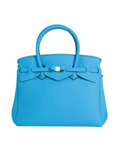 Save My Bag Woman Handbag Azure Size - Polyamide, Elastane In Blue