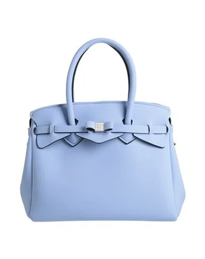 Save My Bag Woman Handbag Azure Size - Polyamide, Elastane In Blue
