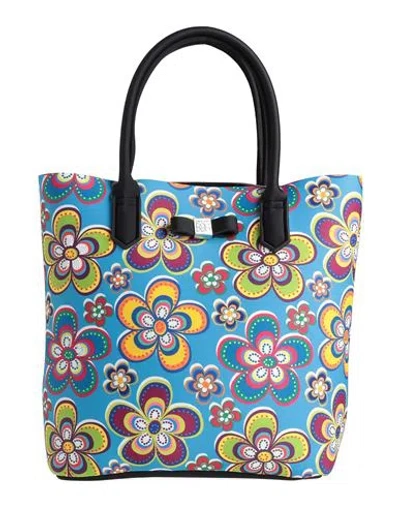 Save My Bag Woman Handbag Azure Size - Polyethylene, Polyester, Elastane In Blue