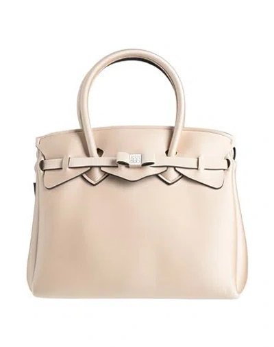 Save My Bag Woman Handbag Beige Size - Peek (polyether - Ether - Ketone), Polyester, Elastane In Sand