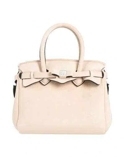 Save My Bag Woman Handbag Beige Size - Polyamide, Elastane In Sand