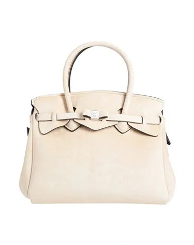 Save My Bag Woman Handbag Beige Size - Polyamide, Elastane In Sand